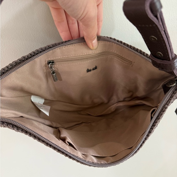 The Sak Tess Sling Crochet Bag - Mushroom - Chocolate/Taupe Brown - Picture 11 of 14